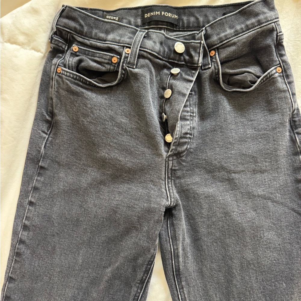 Denim Forum Women's washed black Jeans